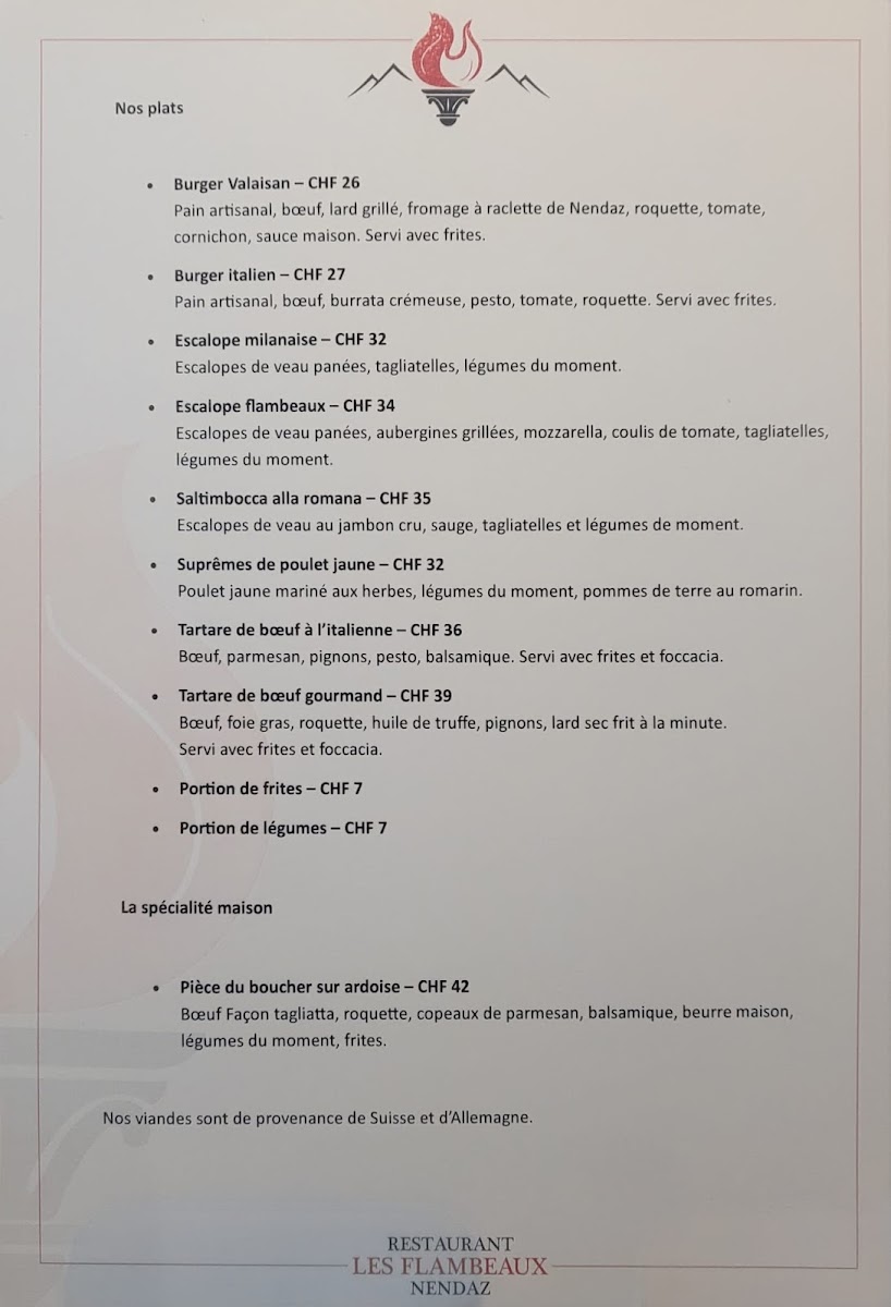 Menu Restaurant Les Flambeaux-1
